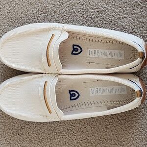 Rothy's Cream Canvas Loafers